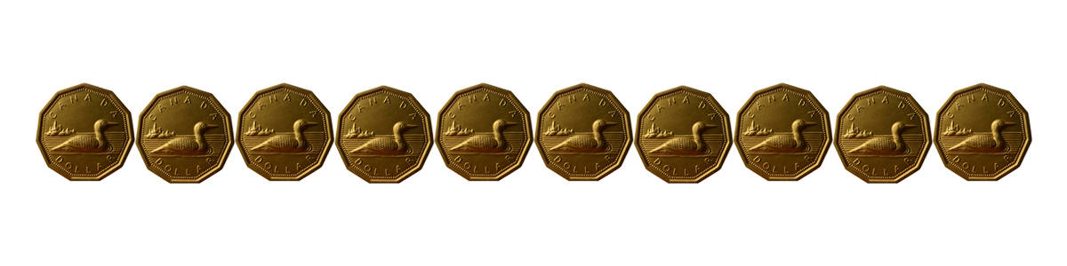 10 Monedas Loonie